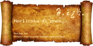 Herlicska Ágnes névjegykártya